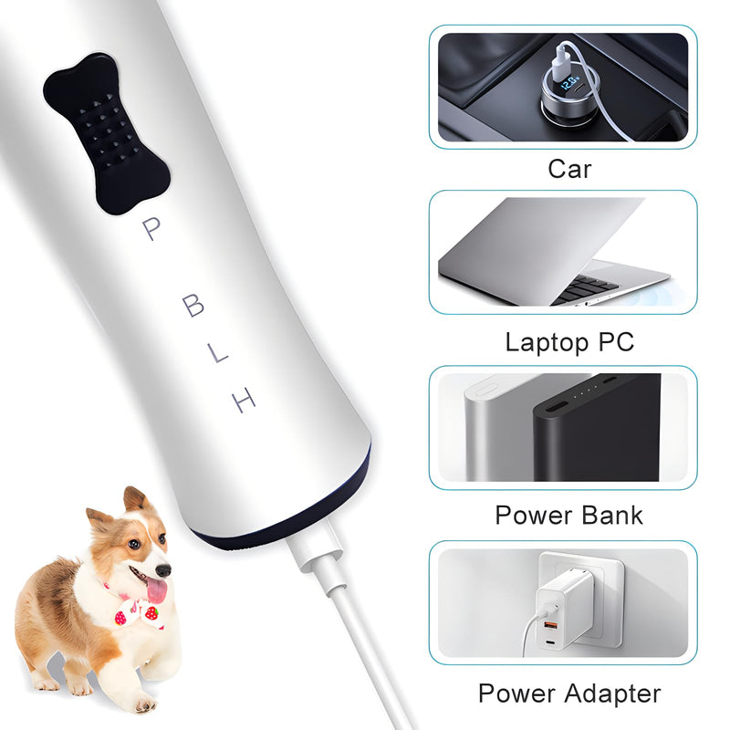 Dog Nail Grinder Quiet Nail Trimmer Electric Rechargeable pet Nail Grinder cat Nail Grinder with 5 led Shadow Free Light 2 Speed for Small Medium Large Dogs and Cats Last for 4 Hours - PawsPlanet Australia
