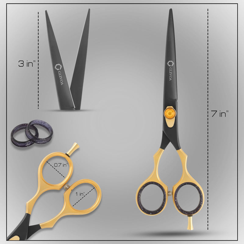 Dog Grooming Scissor-7”Straight Dog Shears for Grooming,Stainless Steel Ergonomic Dog Scissor for Grooming, Sharp Blades Designed for Professional Pet Groomers or Family DIY Use with Adjustable Screw Straight Scissor - PawsPlanet Australia