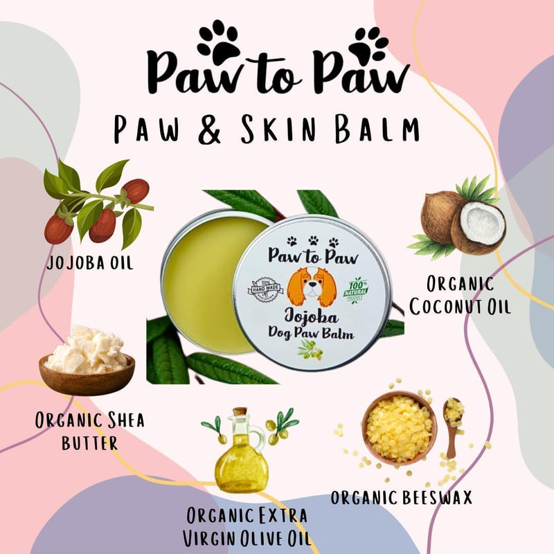 Dog Paw & Nose Balm – Jojoba Infused, Alcohol Free, Natural Lick-Safe Paw Protector for Cracked Pads & Dry Nose, Softening Jojoba Oil Moisturiser for Daily Grooming,30ml (Medium) Medium