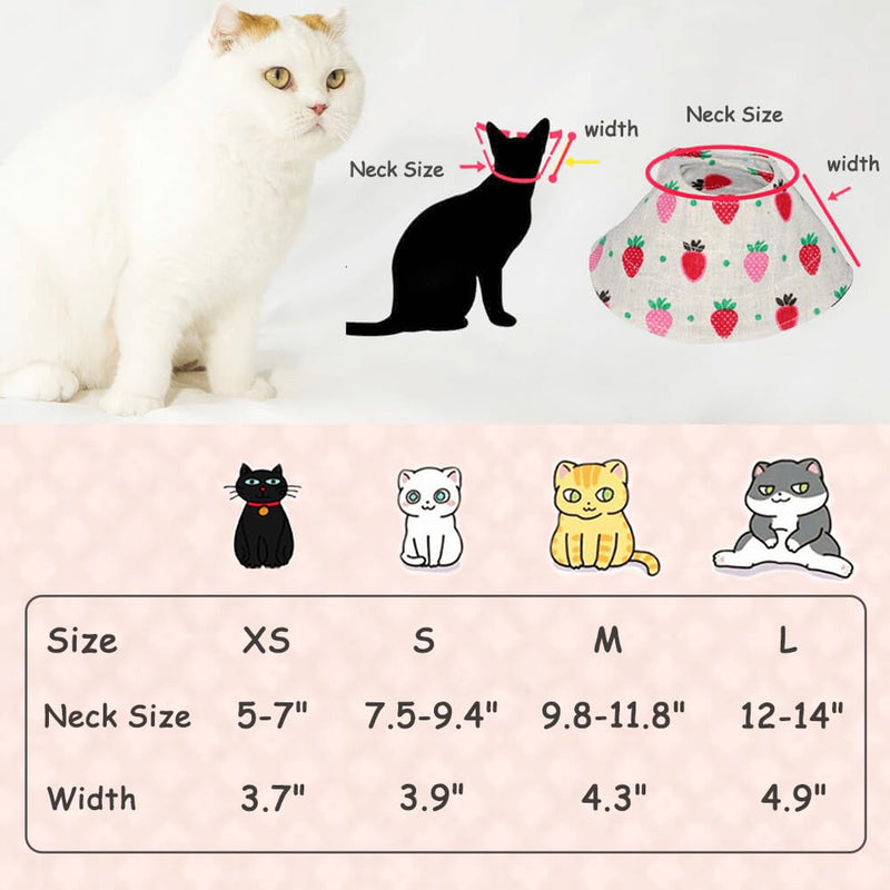 Cat Cone Collar Adjustable After Surgery, Comfortable Pet Cone E-Collar for Large Medium Small Cats Kitten Puppy to Stop Licking(Green Plaid-S) S Green Plaid - PawsPlanet Australia