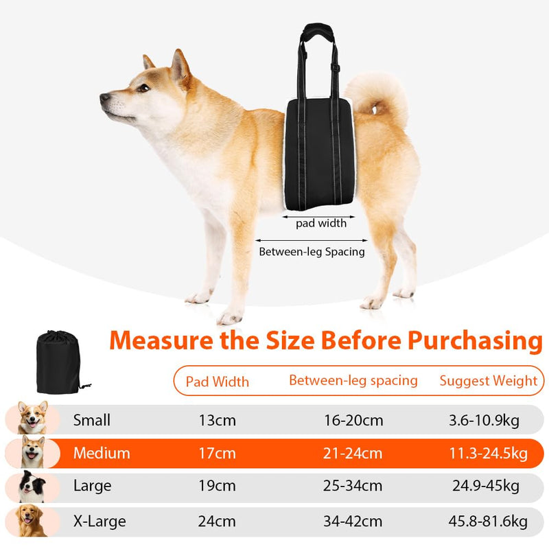 Dog Mobility Aids Support Sling For Back Legs,Lifting Sling for Pets with Handle,Adjustable Lifting Harness for Old Dog,Weak Rear Legs,with Injuries,Disabilities(For Medium Dog) For Medium Dog