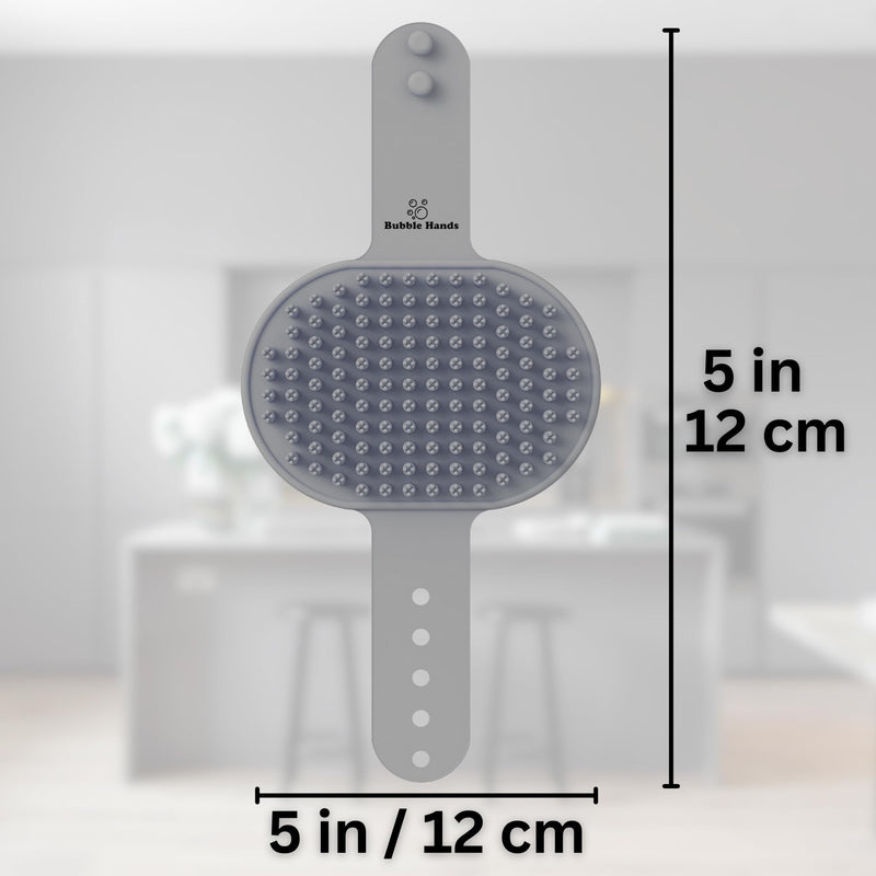 Dog Bath Brush - Silicone Grooming and Shedding Brush for Dogs & Cats, Puppy Essentials Dog Shampoo Brush, Pet Hair Removal Tool for Deep Clean & Massage Gray - PawsPlanet Australia