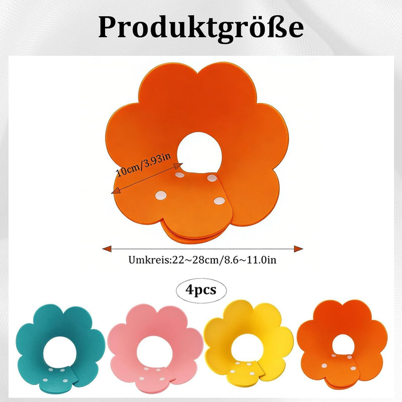Pack of 4 Cat Collar, Protective Collar, Soft Protection for Wound Healing and Care, Breathable Collar for Cats