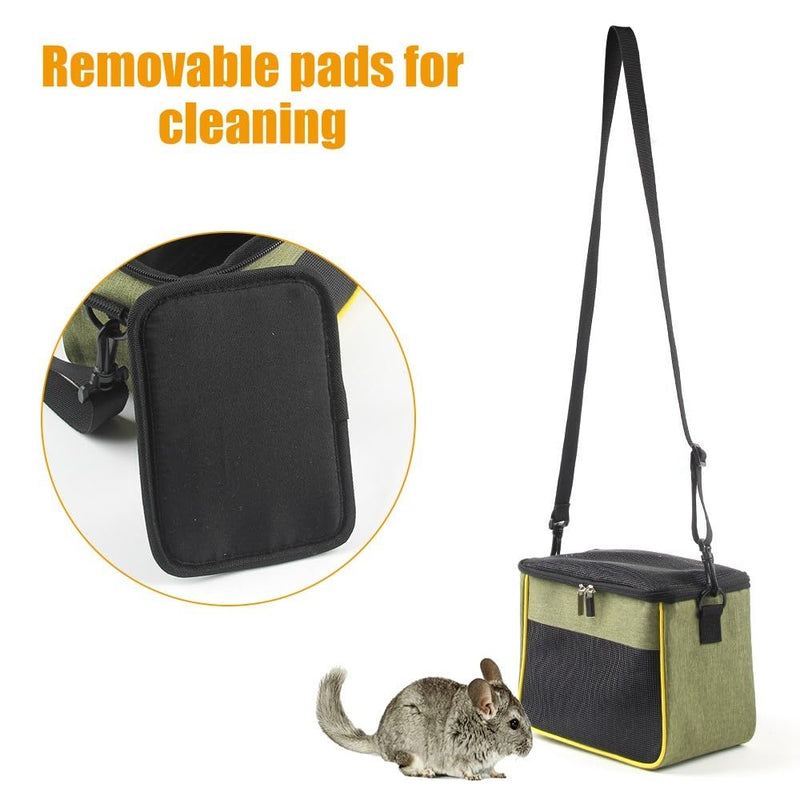 Small Animal Carrier,Double Zippers Pets Travel Bag Breathable Hamster Carrier with Removable Liner for Small Animal Medium - PawsPlanet Australia