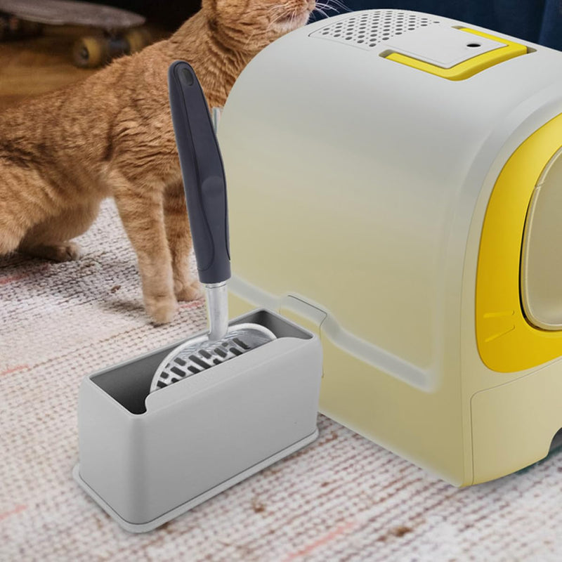 SEWACC Stable plastic cat litter scoop stand for safe storage of the litter scoop in the cat litter area at home with a practical design