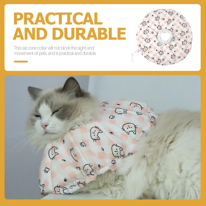 FRCOLOR Soft Cat Collar, Adjustable with Lie Protection for Cats, for Recovery and Aftercare