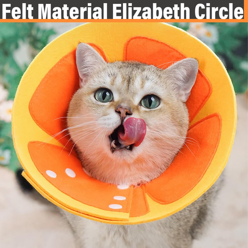 1 Piece Cat Collar, Adjustable Collar, Cat Recovery, Prevents Licking Wounds, for Cats, Puppies, Small Dogs, 16-19 cm (S)