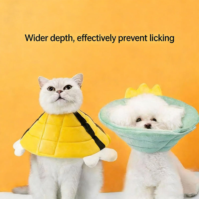 Soft Cat Cone, Adjustable Recovery Collar After Surgery to Prevent Licking Wound, Protective Cat Neck Cone, Comfortable Pet Elizabethan Collar for Cats Kittens and Puppies (S) S