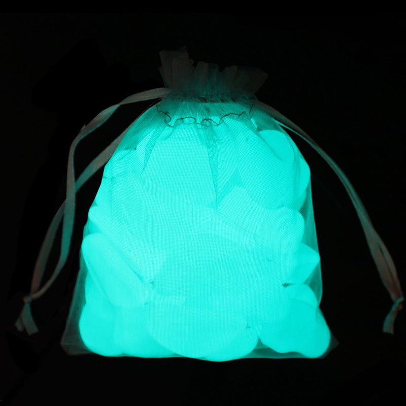 100pcs Glow in The Dark Fish Tank Aquarium Rocks,Glow Stones,Fish Tank Gravel Rocks, Glowing Pebbles Luminous Stones for Outdoor Garden Gift Decoration, 305g/0.67lbs, 4/5''-1 1/2'' (Blue Green) Blue Green - PawsPlanet Australia