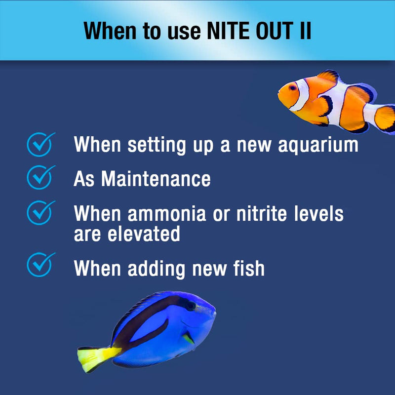 MICROBE-LIFT NITEH04 Nite-Out II Aquarium and Fish Tank Cleaner for Rapid Ammonia and Nitrite Reduction, Freshwater and Saltwater, 4 Ounces