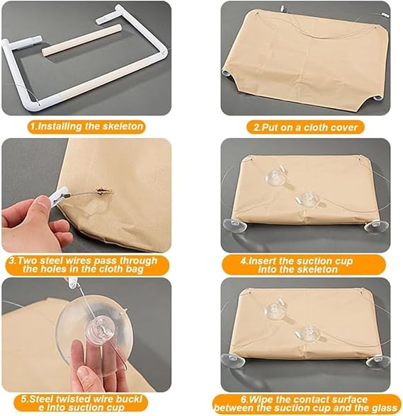 DICLLY Window cat hammock for cats up to 25 kg, cat hammock for large cats indoors, reinforced cat window seat with strong suction cup, 54 x 30 cm, window sill lounger cat - washable - PawsPlanet Australia
