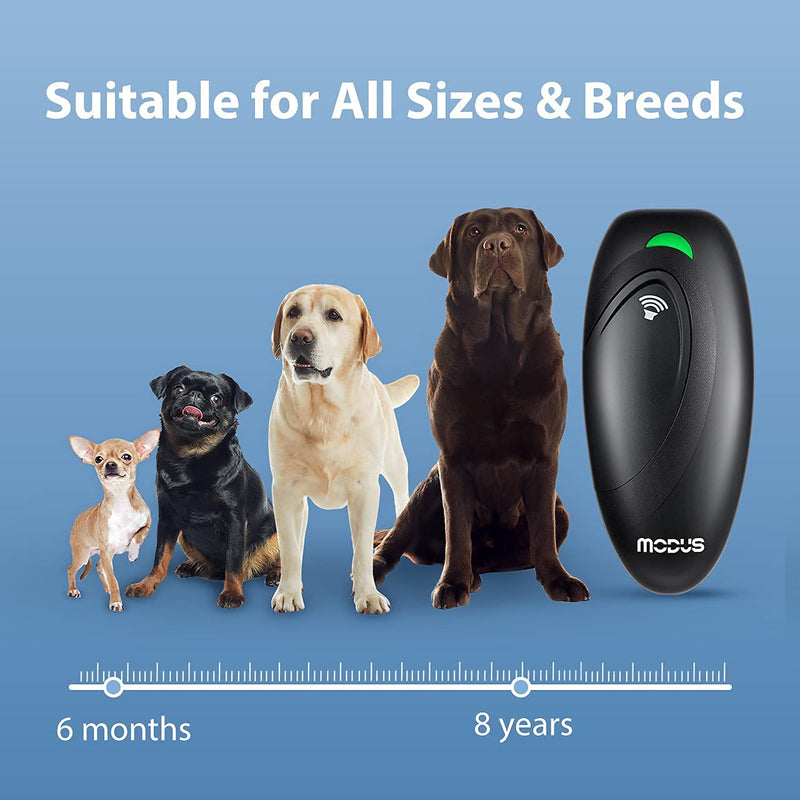 Dog Barking Control Devices 3 Modes Ultrasonic Dog Training and Anti-Barking Device Rechargeable Dog Barking Deterrent Devices,Alternative to Anti bark collar,Barking Silencer Indoor and Outdoor Black2 Dog Bark Deterrent Devices