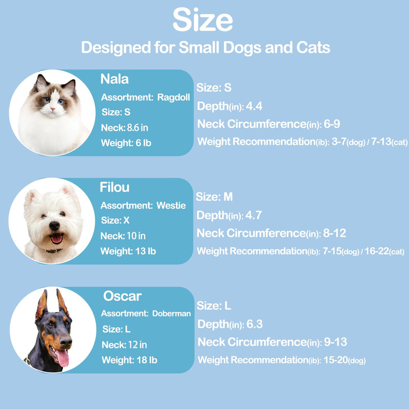Dog Cone Collar Adjustable After Surgery, Comfortable Dogs Recovery Collar, Adjustable E Collar Alternative to Stop Licking, Protective Dog Neck Collar Plastic Practical Blue (Neck:8"-10")