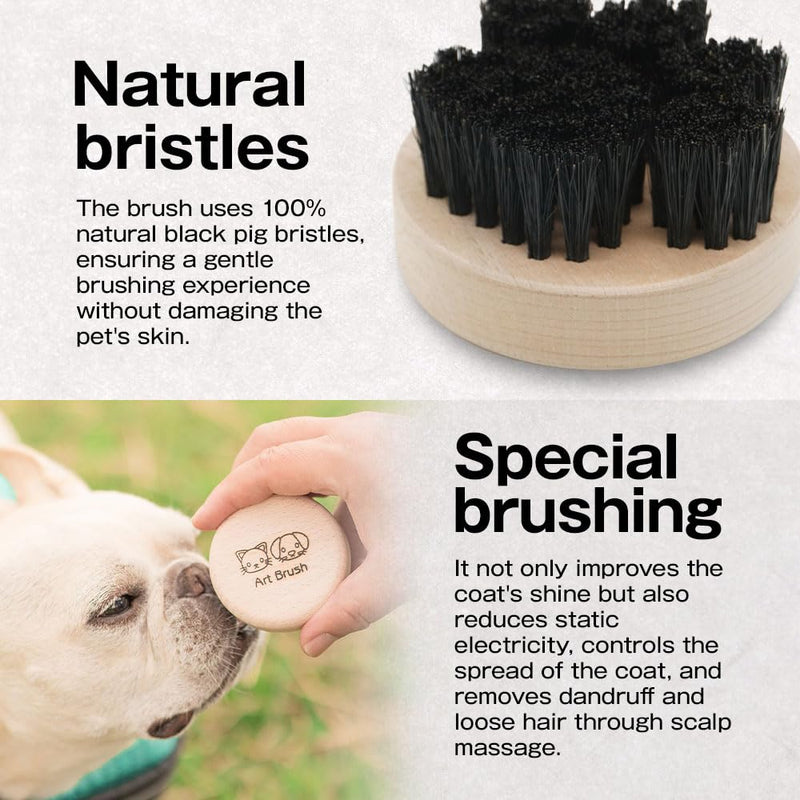 Dog & Cat brush"Anok no Te", Pet Slicker Brush Shedding Grooming Hair Removal Made in Japan traditional craft