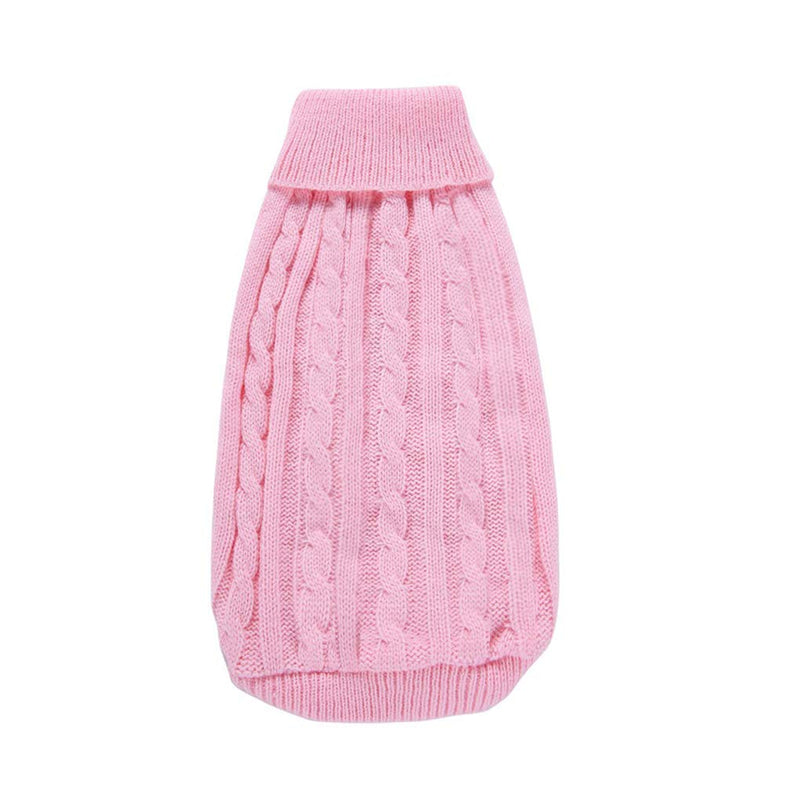 Dog Sweater, Warm Pet Sweaters for Small Dogs Medium Dogs Large Dogs, Cute Knitted Classic Cat Sweater Dog Clothes Coat for Girls Boys Dog Puppy Cat Pink