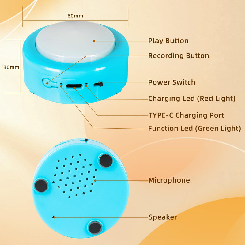 Dog Buttons for Communication – 6 Pack Rechargeable Dog Talking Buttons Starter Kit with Non-Slip Mat, High-Sensitivity & 24s Voice Recording 49 Stickers Pet Training Buttons for Dogs & Cats - PawsPlanet Australia