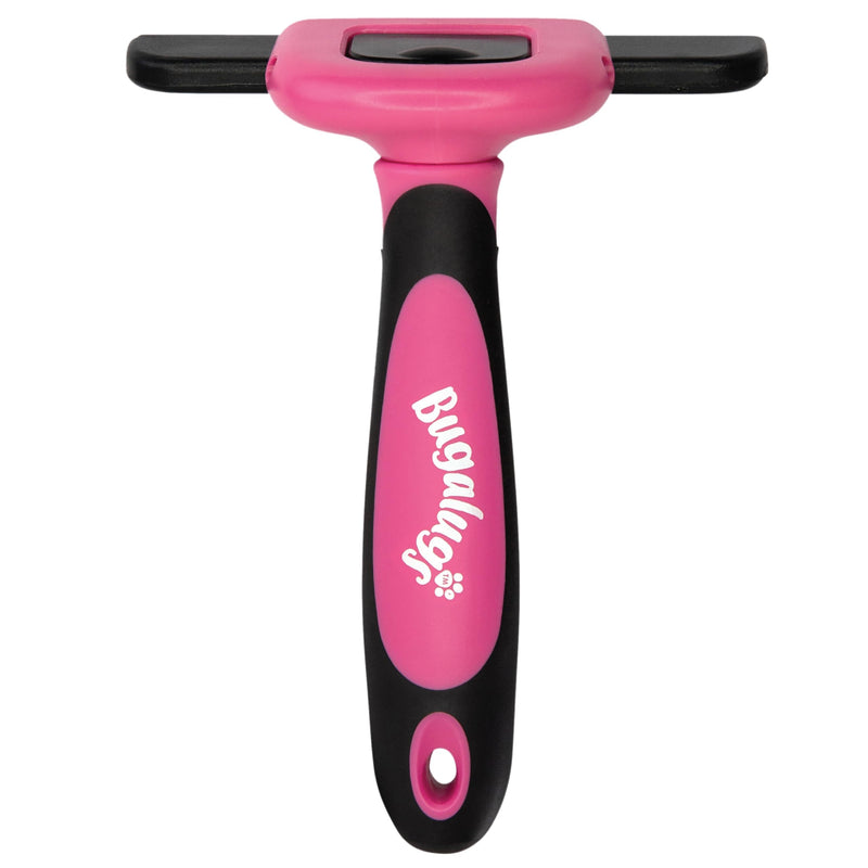 Bugalugs Deshedding brush for dogs, cats, horses & pets. Professional pet comb brushes for grooming for short to long hair undercoat rake brush. Reduces shedding