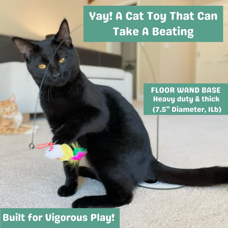Cat Wand Toys for Indoor Cats Cat Toys for Bored Indoor Adult Cats Feather Toy Suction Cup Cat Toy Cat Bird Toy Interactive Bird Simulation Cat Floor Suction Cup Cat Toy for Indoor Cats Main Cat Toy - PawsPlanet Australia