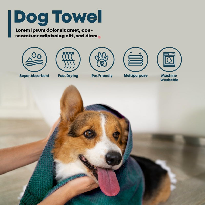 Extra Large Dog Towel Soft Absorbent Bath Pet Towels for Drying Dogs, Elastic Terry Microfiber Soft Towel, Machine Washable, Quick Dry, Multipurpose (L, XL, 2XL) (Red, 2XL) Red - PawsPlanet Australia