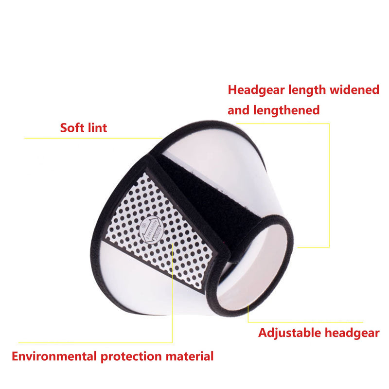 Elizabethan Collar Breathable Soft Edge, Dog Cone Collar, Adjustable Pet Protection Collar Anti Bite & Lick Wound Healing, Suitable for dogs with 35-40cm Neck Circumference, White Neck:35-40 cm