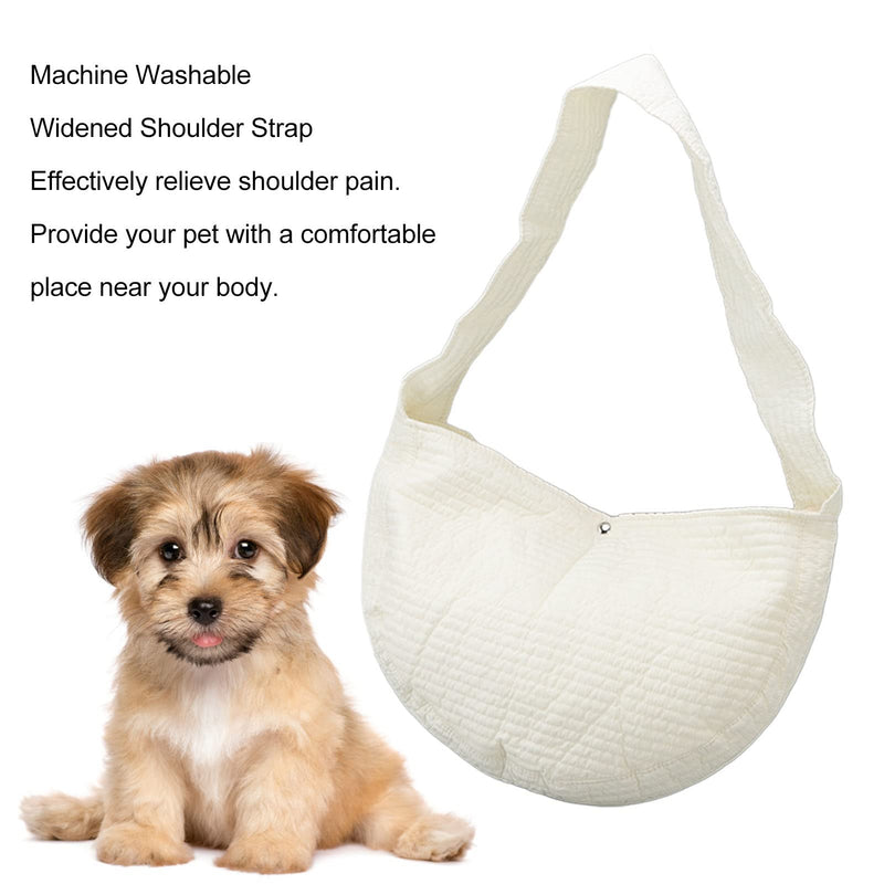 Dog Sling Carrier, Breathable Hand Safe Pet Sling Carrier Soft Comfortable Cat Sling Carrier with Widen Shoulder Strap for Outdoor, Traveling, Subway, Small Dogs, Cats, - PawsPlanet Australia