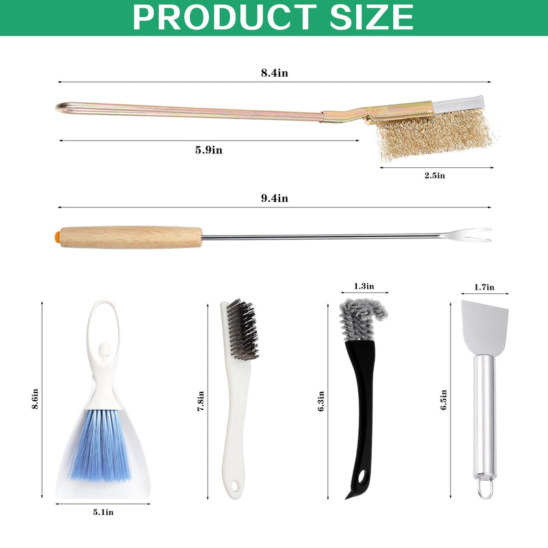 7-Piece Set Bird Cage Cleaner,Small Animal cage Cleaning Tool Wooden and Stainless Steel Cleaning Brush Long Handle Cleaning Brush Spatula Bird Cleaning Bird Drops Multipurpose Cleaning(B) 7B - PawsPlanet Australia