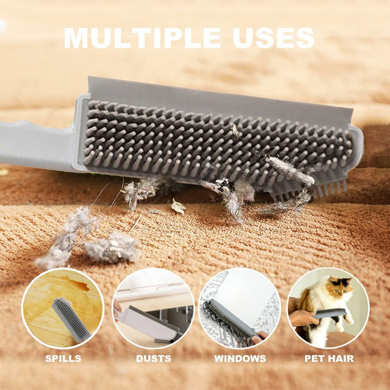 Pet Hair Removal Brush, Pet Hair Remover, 3 in 1 Mirror Cleaning Brush with Scratch Free Rubber Bristles and Handle, Ideal for Cars, Seats, Sofa, Carpets, yard, Removes Hair from Surfaces - PawsPlanet Australia