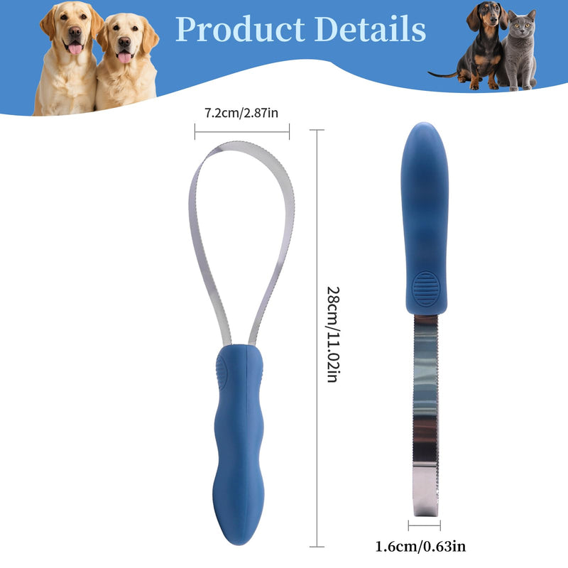 Detachable Plastic-Handled Dog Brush with Expandable Stainless Steel Comb - Dual-Sided Design for Knot Removal and Loose Undercoat Elimination - The Ultimate Grooming Tool for Short-Haired Dogs - PawsPlanet Australia