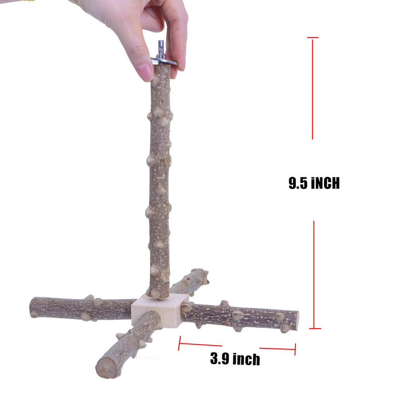 Bird Perch Stand Toy, Interactive Spinning Bird Toys, Wooden Parrot Perch,Bird Cage Perch Toy for Parakeets, Budgies, Lovebirds Cockatiel - PawsPlanet Australia