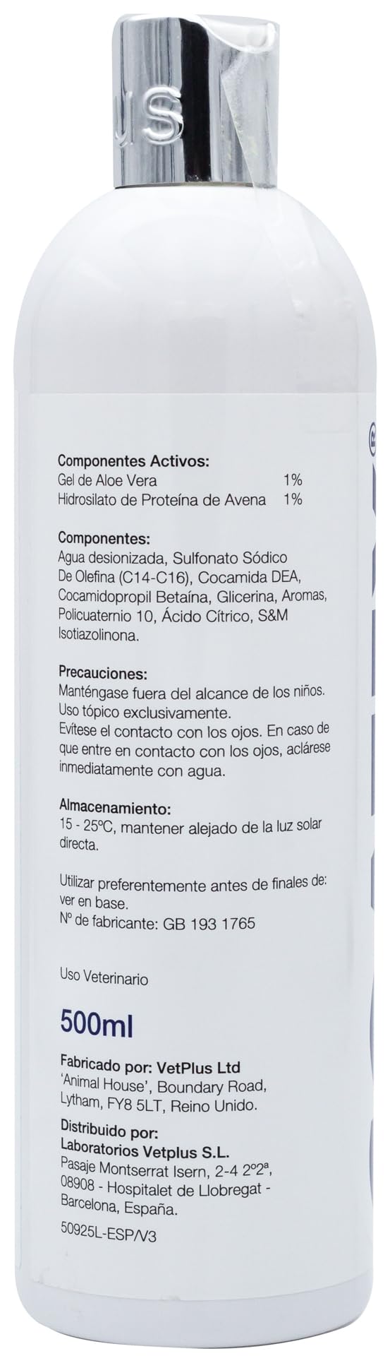 VetPlus Coatex Aloe and Oatmeal Shampoo - 500 ml - PawsPlanet Australia
