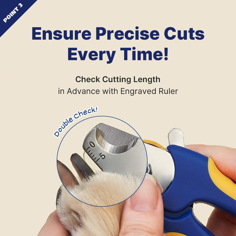 PETHROOM] Dog Nail Trimmer Safe Shield Clippers with Nail File | Quick Easy Professional Trimming |Transparent Guard Guide for Pet Grooming | No Overcutting - PawsPlanet Australia