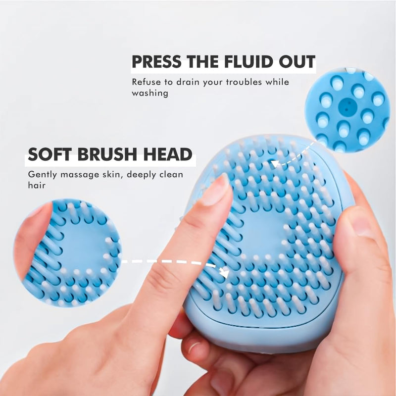 Pet Cat & Dog Bath Brush | Dog Shampoo Brush | Dog Scrubber for Bath | Dog Grooming/Washing/Shower Brush Easily Removes Loose Undercoat for Short & Long Haired Dogs/Cats (Blue) Blue - PawsPlanet Australia