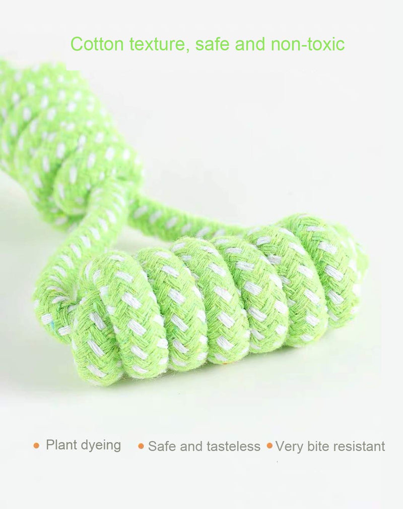 Knotted Woven Pet Dog Toy，Eco-Friendly Cotton Rope Toys, Bite-Resistant Rope Knot Dog Toy，Medium/Small Dogs Toy，Not Suitable for Dogs with Strong Aggressive Chewing Drop ball②