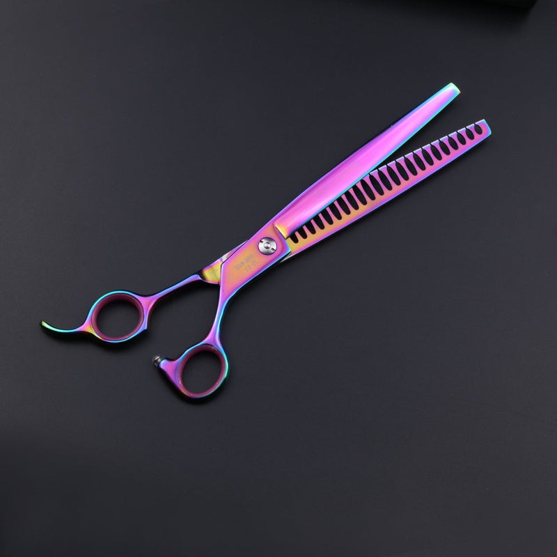 Professional 7.0/7.5/8.0 inch Pet Grooming Hair Cutting Scissor Dog Hair Chunker Thinning Shear - Japan 440C Stainless Steel Perfect for Pet Groomer (B-Chunker-8.0) B-Chunker-8.0 - PawsPlanet Australia