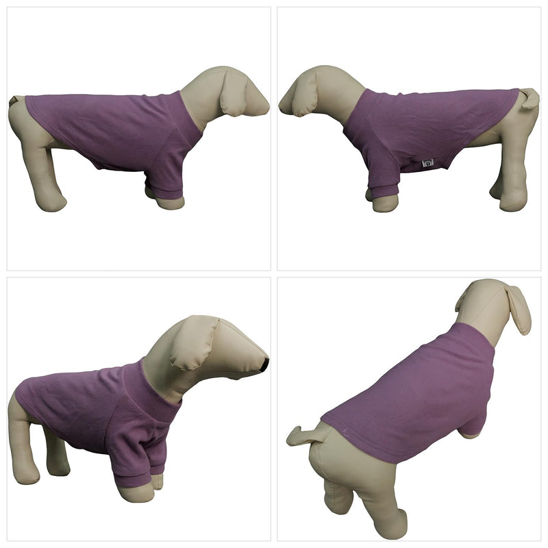 Lovelonglong Ribbed Dog T-Shirt Cotton Knitted Dog Sweaters for All Season Pet T-Shirts for Large Medium Small Dogs Taro Purple 3XL 3XL (for Large Dog)