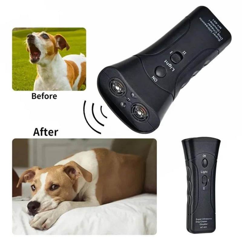 Ultrasonic Dog Bark Deterrent & Training Device – Stops Barking, Jumping & Aggressive Behavior – Safe & Humane Pet Training Tool