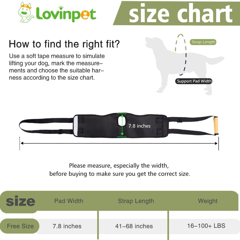 LovinPet Adjustable Large Dog Lift Harness for Weak Rear Legs|Portable and Comfortable Support Sling|Ideal for Senior,Injured,Disabled Dogs,and Post-ACL Surgery Recovery,Camouflage Camouflage - PawsPlanet Australia