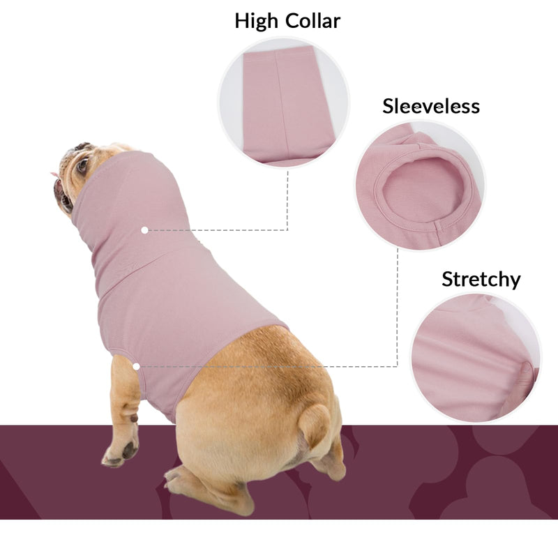 ROZKITCH Dog Neck Protector, Dog Neck Surgery Recovery Suit Surgical Neck Cover Cat Ear Hematoma Wrap Purple S S(Chest: 16.9")