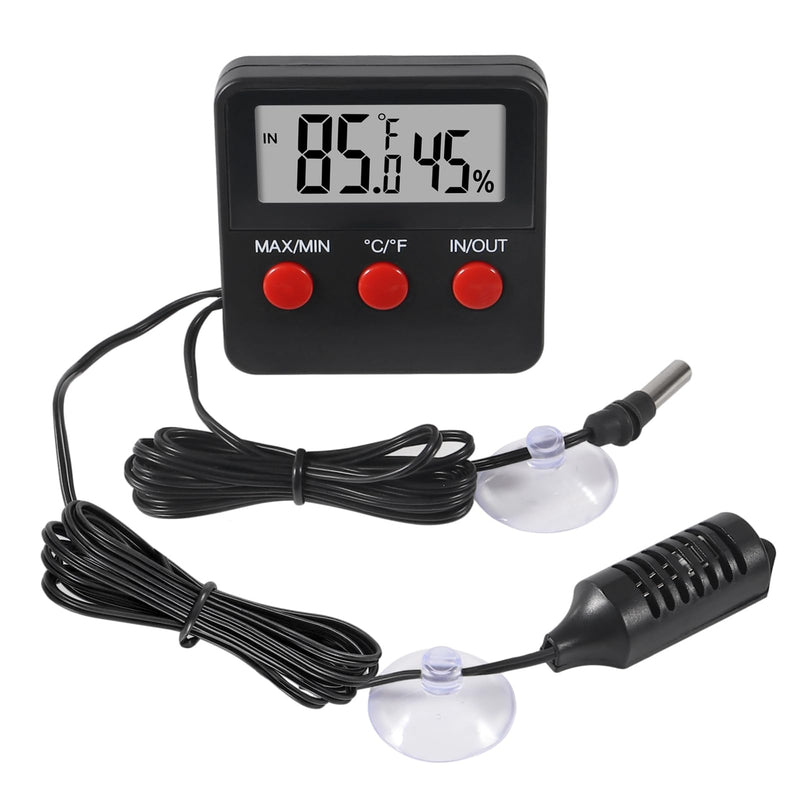 3PCS Digital Reptile Thermometer and Humidity Gauge Remote Probes Reptile Terrarium Thermometer Hygrometer Indoor Outdoor Temperature and Hygrometer Gauge - PawsPlanet Australia