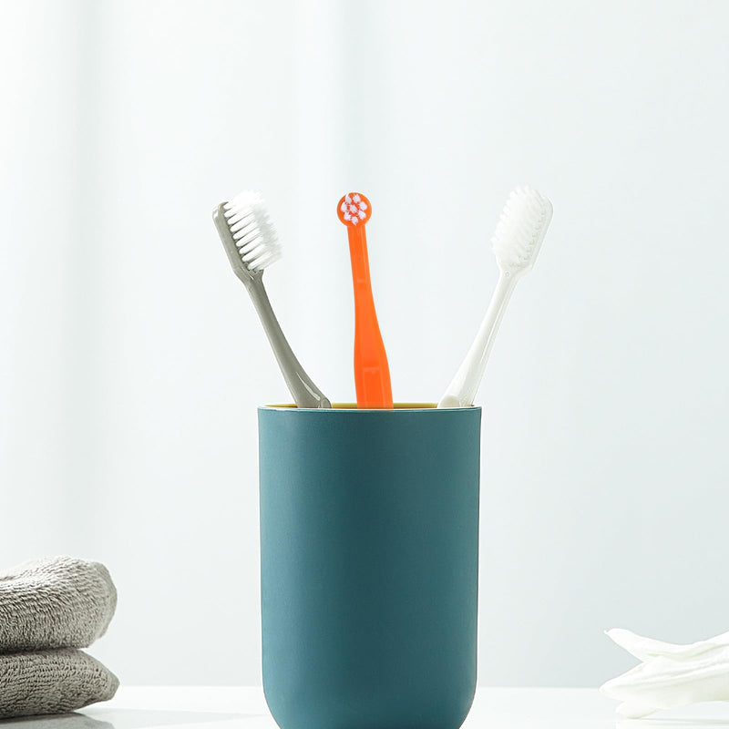 COLLBATH Pack of 12 Double Sided Pet Toothbrushes with Soft Bristles Double Head for Small Dogs and Cats Interdental Cleaning Ergonomic and Gentle Dental Care for Pets