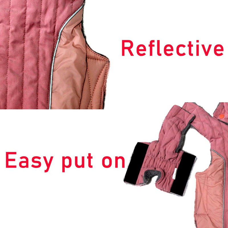 Fleece Dog Hoodie for Medium Dogs Super Warm Doggie Jacket for Cold Winter Dog Coats,Pink L Large (Pack of 1) Pink