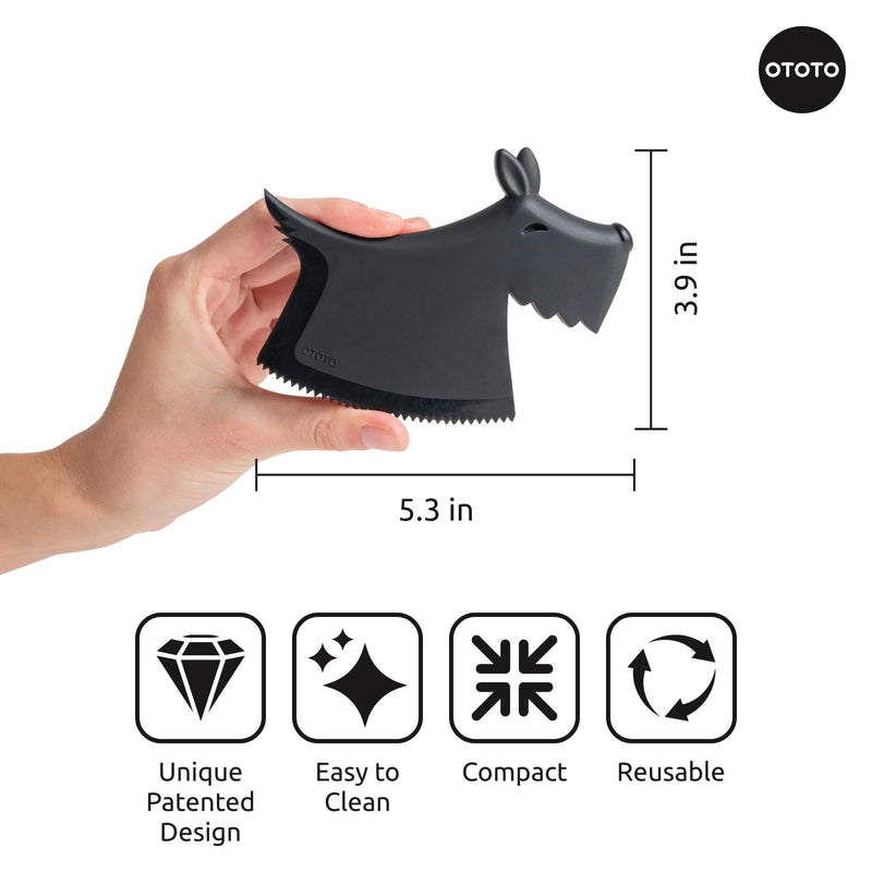 OTOTO New!! Scruffy Pet Hair Remover Gifts for Dog Lovers, Dog Accessories, Pet Hair Removal Tool, Dog Hair Remover, Dog Essentials, Dog Must Haves, Dog Mom Gifts for Women, Dog Dad Gifts (Black) Black - PawsPlanet Australia