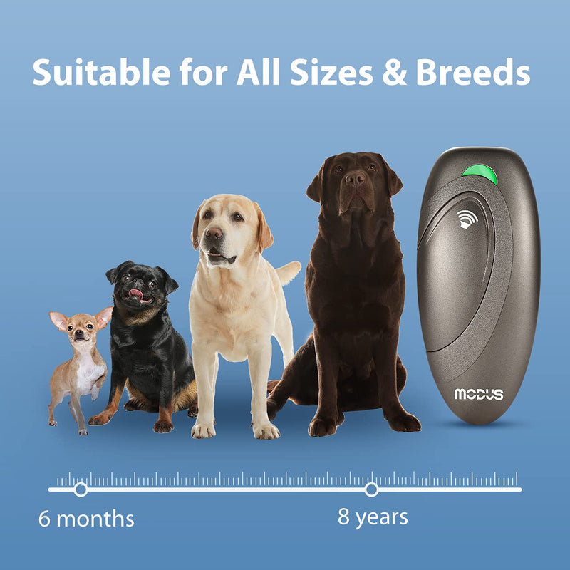 MODUS Ultrasonic Dog Barking Deterrent, 2-in-1 Dog Training and Bark Control Device,Bark Collar Alternative Anti-Barking Device,Most Effective Behavior Aid - Barking Silencer Indoor/Outdoor Brown Dog Barking Deterrent Devices - PawsPlanet Australia