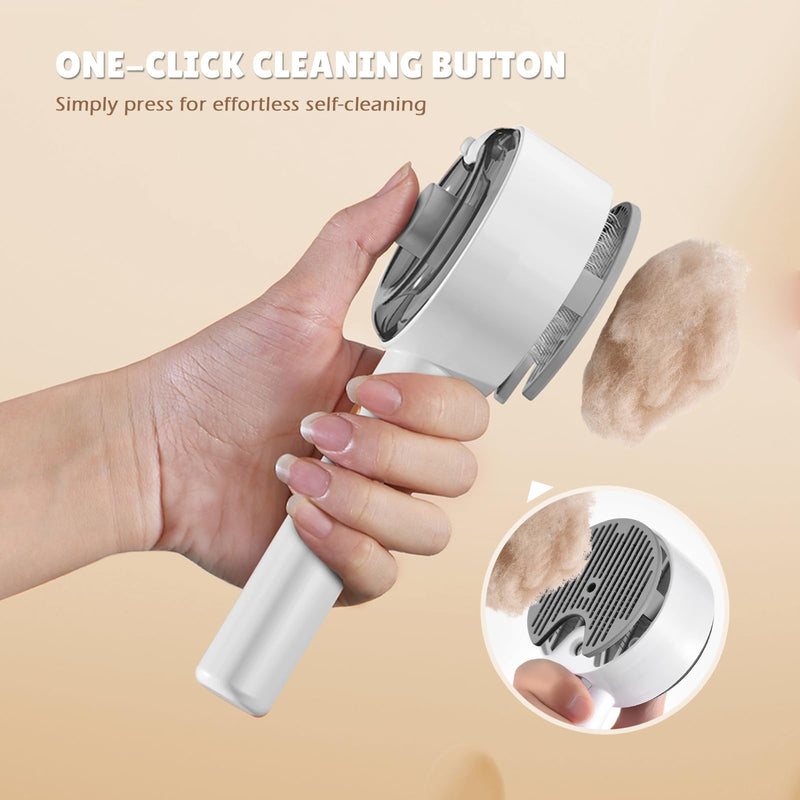 Cat Brush for Short Haired Cats & Long Hair Cat Steam Brush with 2 Water Spray Modes Self-Cleaning Dog Combs for Grooming Pet Steam Brushes with Release Button for Kitten Rabbit Gray - PawsPlanet Australia