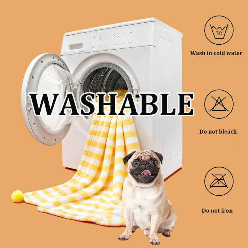 3Pcs Blankets Soft Fluffy Sherpa Fleece Pet Blanket Plaid Blanket for Dog Puppy Cat (Plaid-3pcs, Large) Plaid-3pcs - PawsPlanet Australia