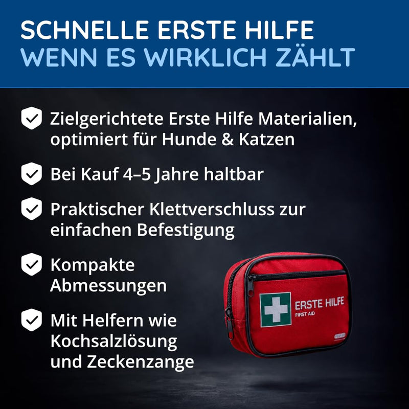 Dog and Cat First Aid Kit 24 Pieces with Emergency First Aid Guide, Travel Pharmacy Dog, Dog and Cat Health Products First Aid Kit for Dogs and Cats