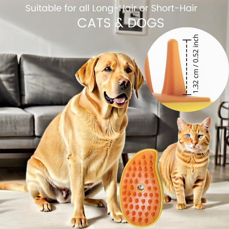 FEGAOSTORE 4-1 Cat Brush with Steam, Steam Brush for Dogs, Steaming Cat Brush, Misting Cat Brush, Pet Massage Comb, Steam Cat Brush, Mist Pet Grooming Comb, Cleaning Brush for Dogs & Cats - PawsPlanet Australia