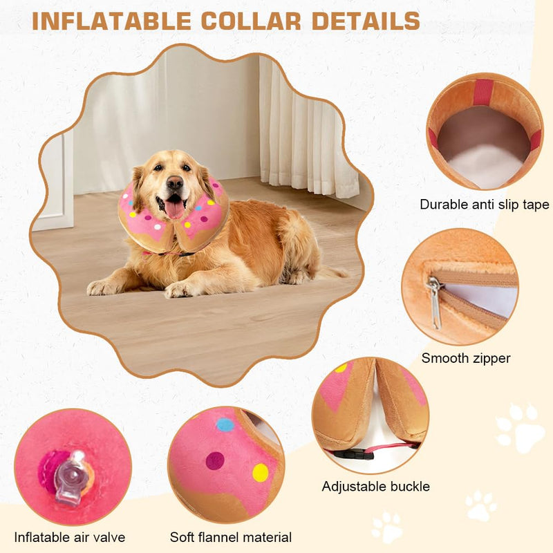 Inflatable Dog Collar, Protective Collar, Dog Collar, Leak Protection, Adjustable Cat Collar, Soft Cat Collar, Collar for Dogs After Surgery, Recovery Collar for Recovery After Surgery L
