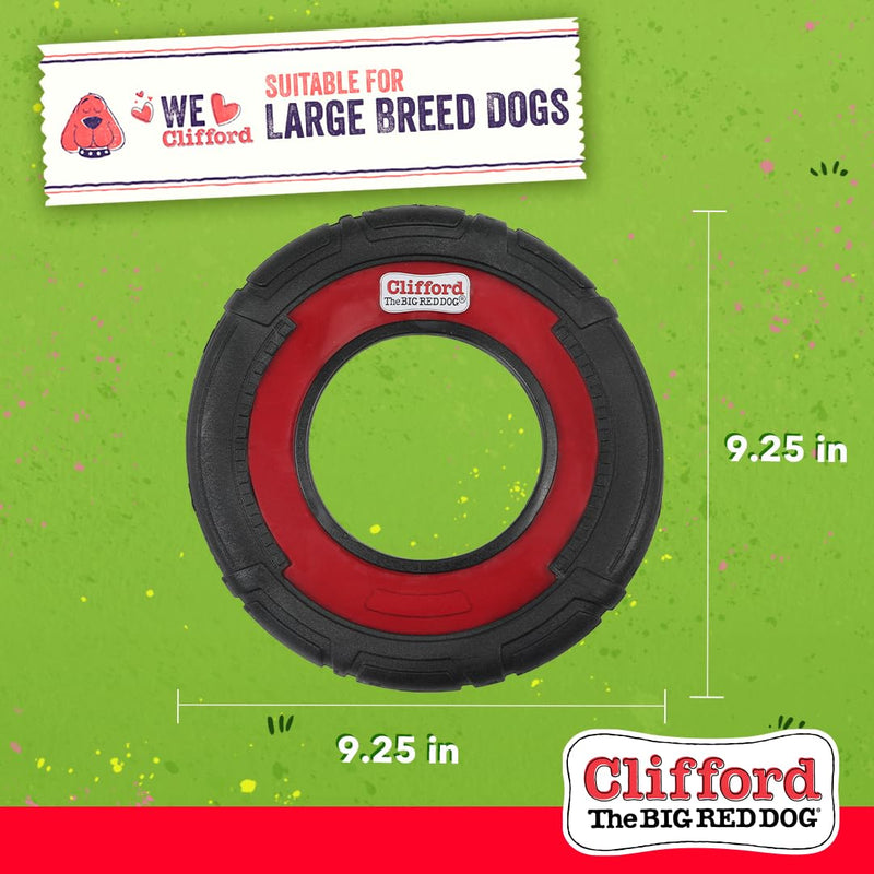 Clifford® Flying Disc Frisbee Dog Toy | 9.25" Durable Dog Frisbee | Quality, Strong Rubber Frisbee for Dogs for Fetch, Toss and Tug - PawsPlanet Australia