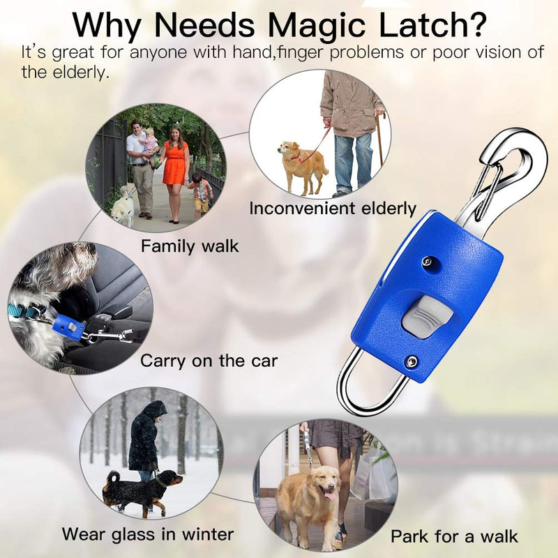 for Dogs,Dog Collars, Harnesses & leashes, Safety Clip,Magnetic One Touch Release Harness Connector for Traction Rope Harnesses Collar - PawsPlanet Australia